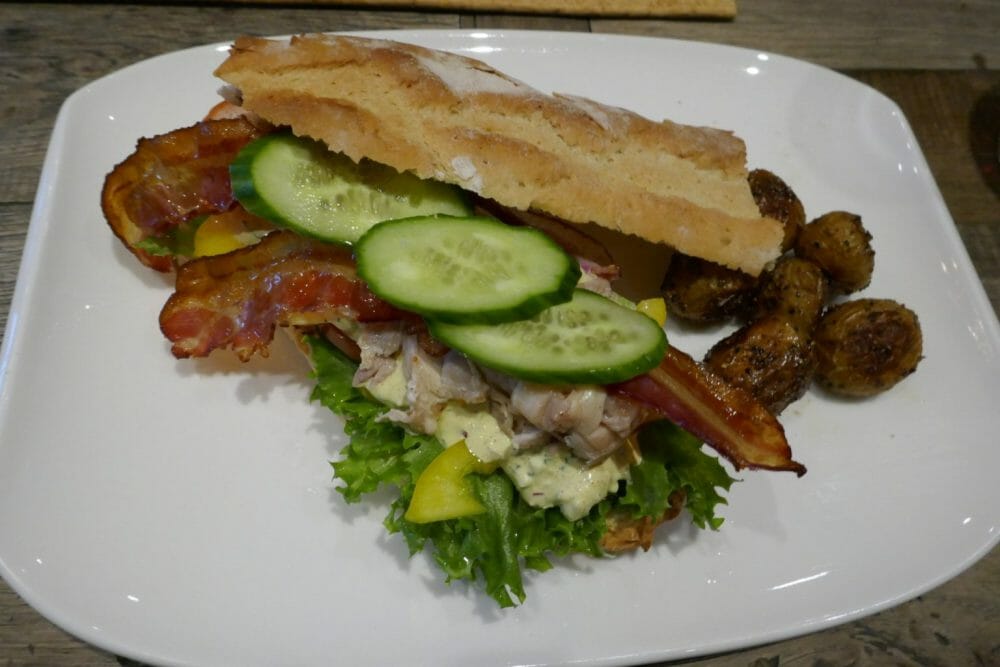Baguette med karrikylling