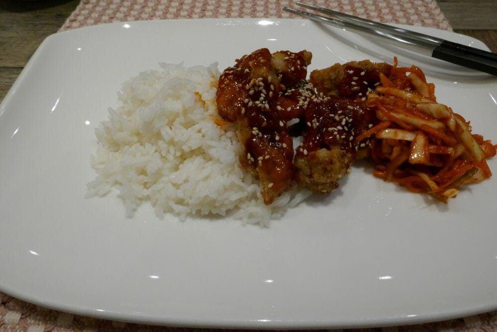 Koreansk fritert kylling - Yangnyeom Chicken