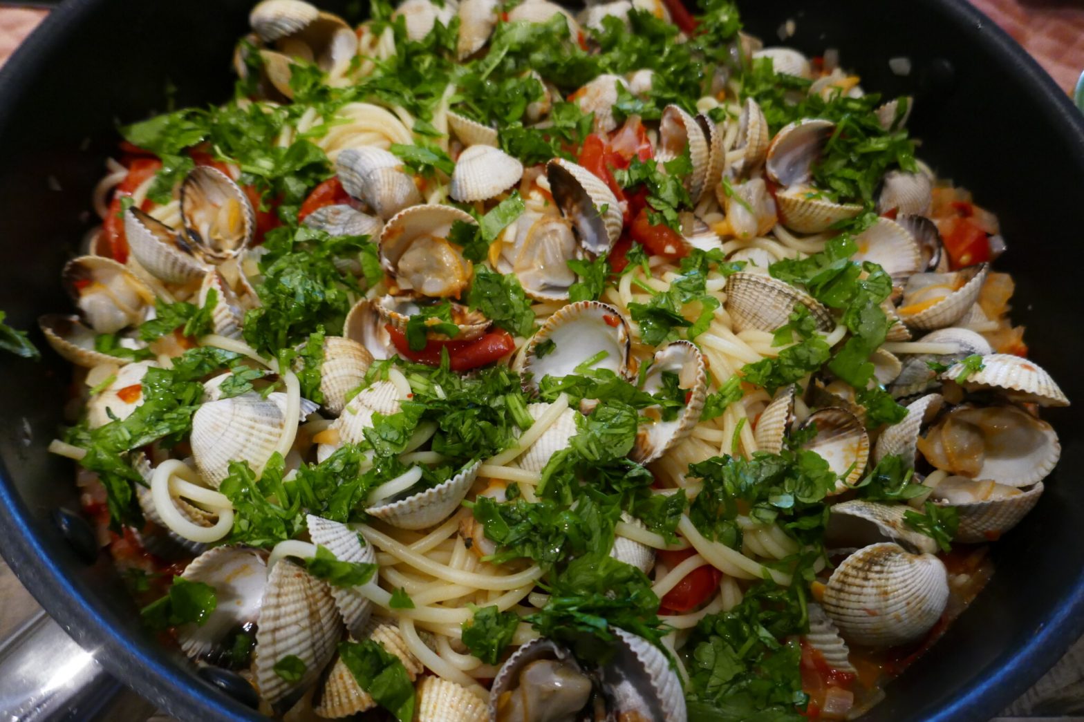Spagetti med hjerteskjell