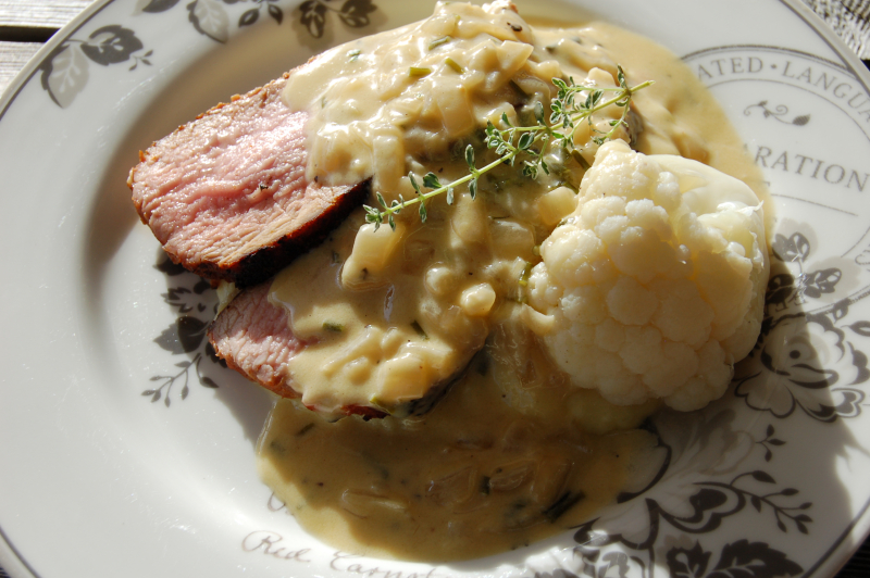 Kalvefilet med blåskimmelsaus