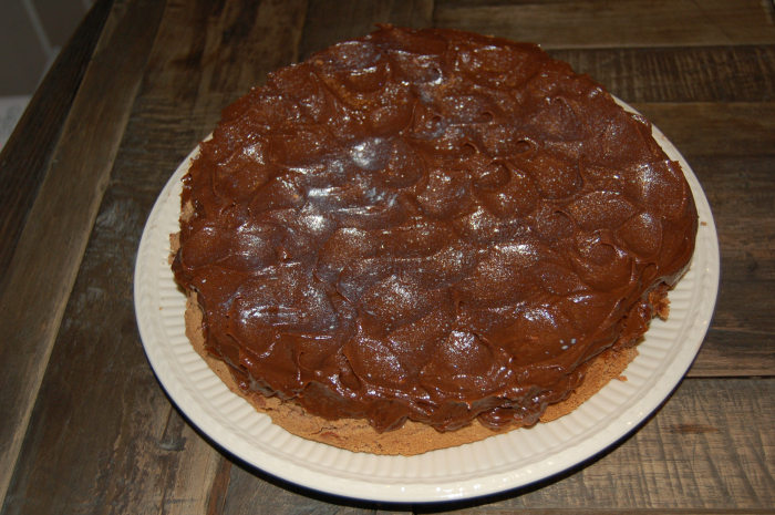 Mandelkake med sjokolade- og espressokrem