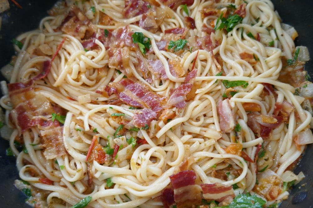 Pasta med bacon