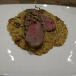 Kantarell- og aromasopprisotto med kalvefilet