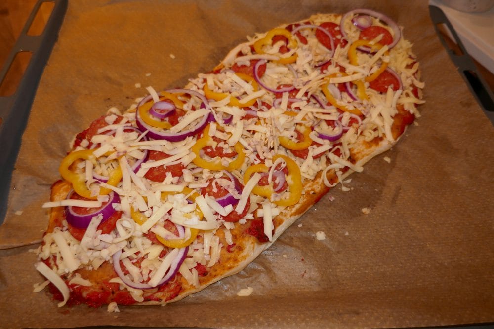 Pinsa med pepperoni