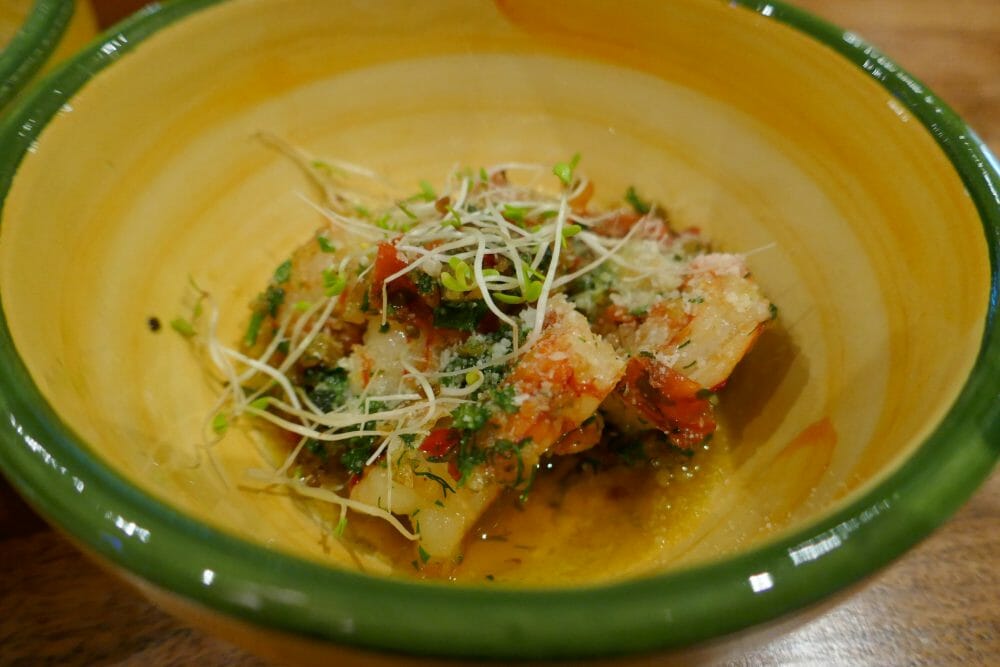 Italiensk forrett med argentinske villreker eller scampi Italiensk forrett med argentinske villreker eller scampi