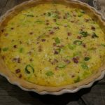 Västerbottenpai med bacon, purre og løk