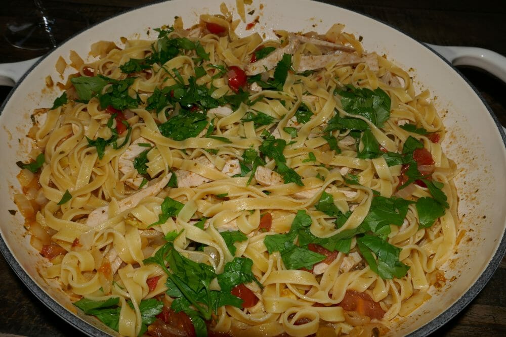 Pasta med kalkun