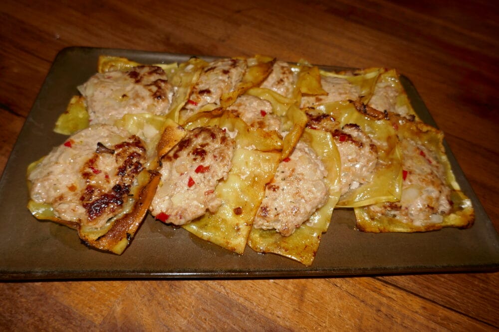 Smashed wonton