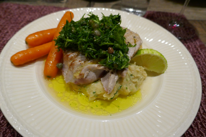 Tunfiskbiff med potetmos og gremolata Tunfiskbiff med potetmos og gremolata